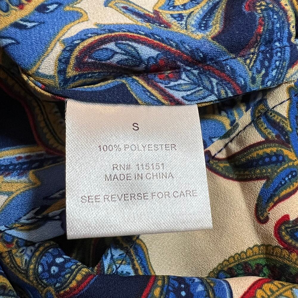Romeo & Juliet Couture Sleeveless Paisley Print Handkerchief Midi Dress Size S - Picture 6 of 7